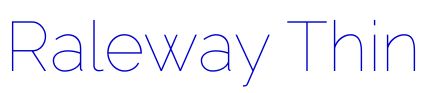 Raleway Thin шрифт